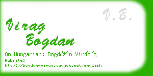 virag bogdan business card